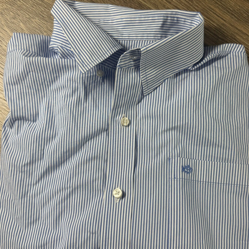 Southern Tide Men's Charleston Granby Striped Sport Button Down L Work Preppy - Picture 10 of 16